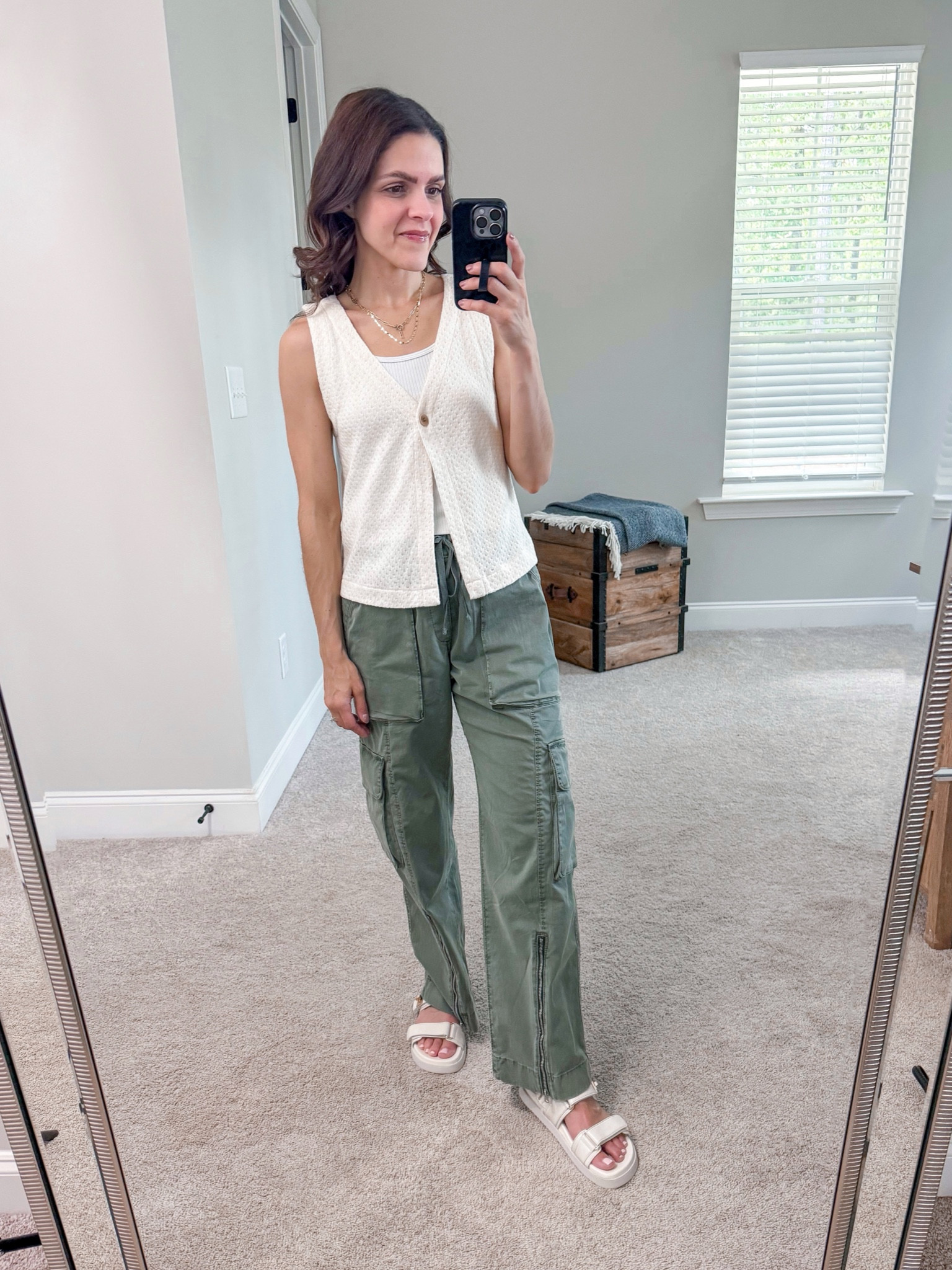 #ootd | knit vest, pull on baggy utility pant, sport sandal 

#LTKStyleTip