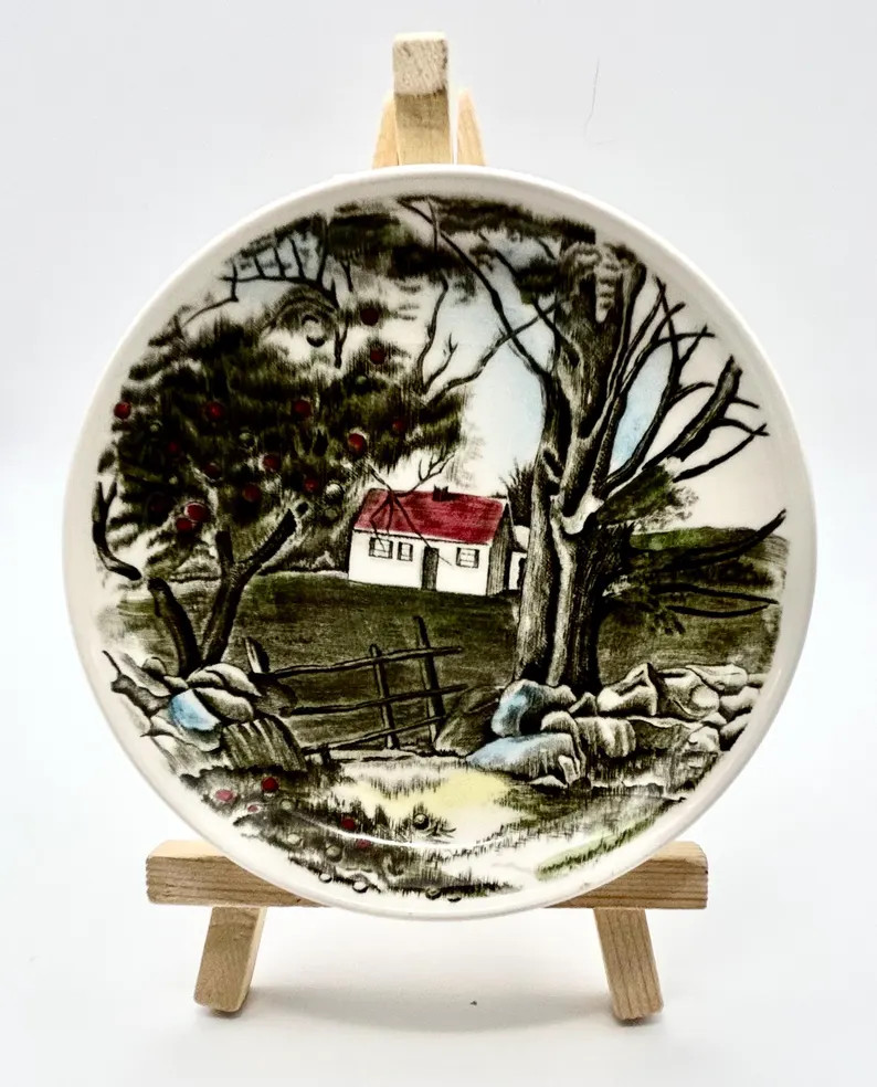 Johnson Brothers Friendly Village \u201cStone Wall\u201d Butter Pat / trinket dish | Etsy (Global)