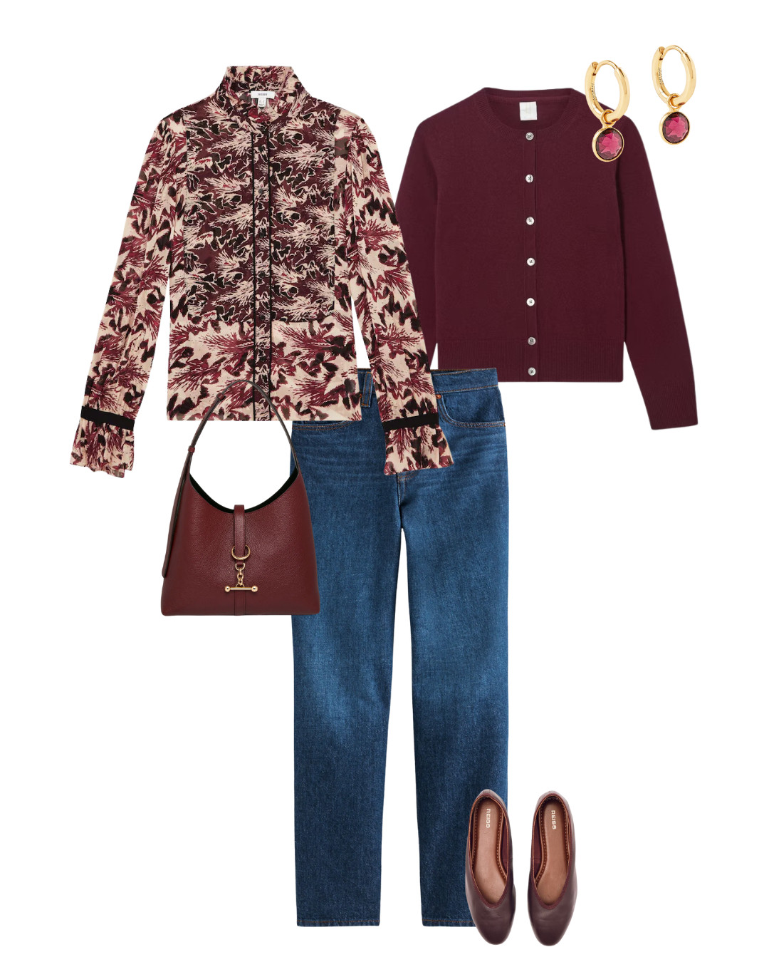 Master elevated casual autumn style for women over 50. Dark wash jeans, print blouse, cashmere cardigan and structured accessories create sophisticated everyday elegance. Perfect for coffee dates and weekend errands. 

 #LTKautumn #LTKover50style #LTKstyletip