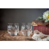 Vintage Shot Glasses Set, Glass Vodka Or Cognac Glasses, Clear Barware, Retro Glassware | Etsy (US)