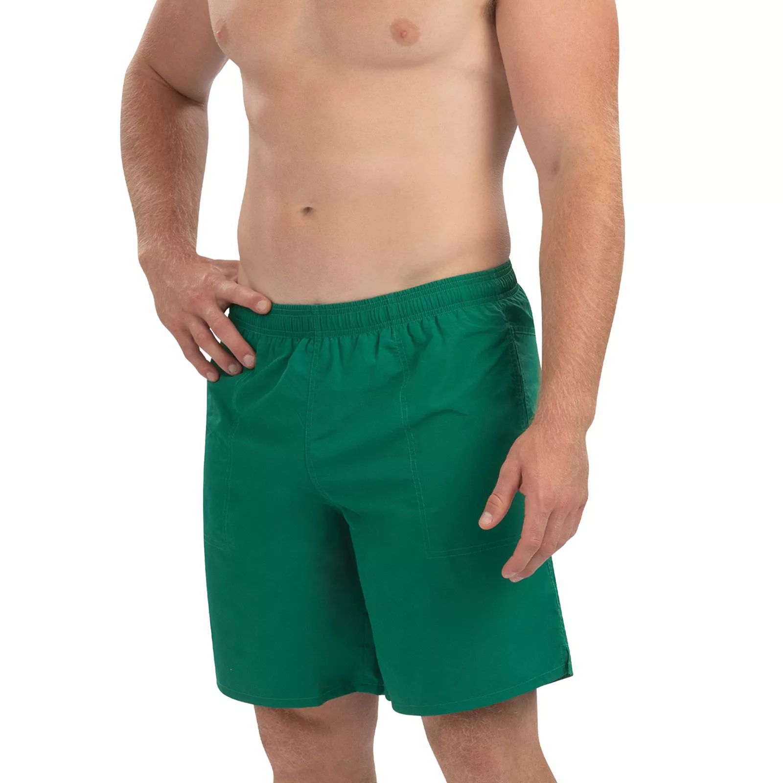 Men's Dolfin Basics Solid 9-in. Swim Trunks, Size: XL, Green | Kohl's