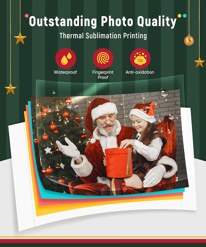 Liene M100 4x6'' Photo Printer, Phone Printer 100 Sheets & 3 Cartridges, Full-Color Photo, Portab... | Amazon (US)