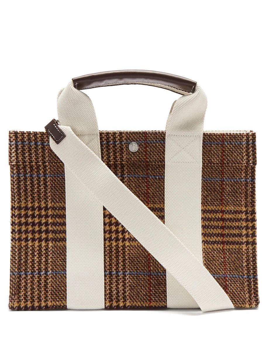 Tote M Prince of Wales-check tweed tote bag | Rue De Verneuil | Matches (US)