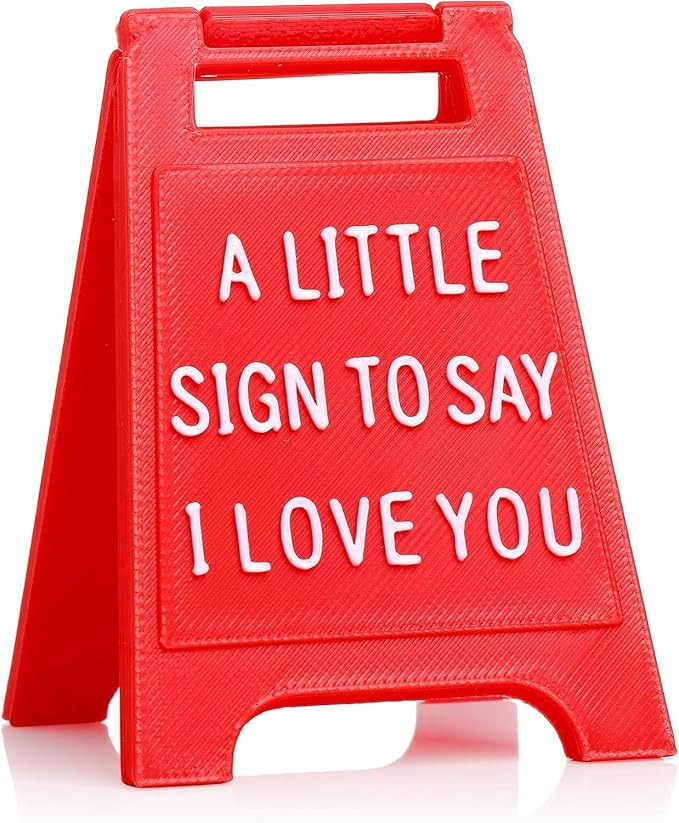 Mini Sign Valentine's Decoration Anniversary Present - Valentines Day Romantic I Love You Sign - ... | Amazon (US)
