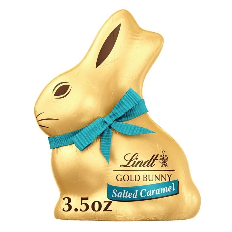 Lindt Gold Bunny, Salted Caramel Milk Chocolate, Easter Chocolate Candy Bunny, 3.5 oz, 1 Count | Walmart (US)