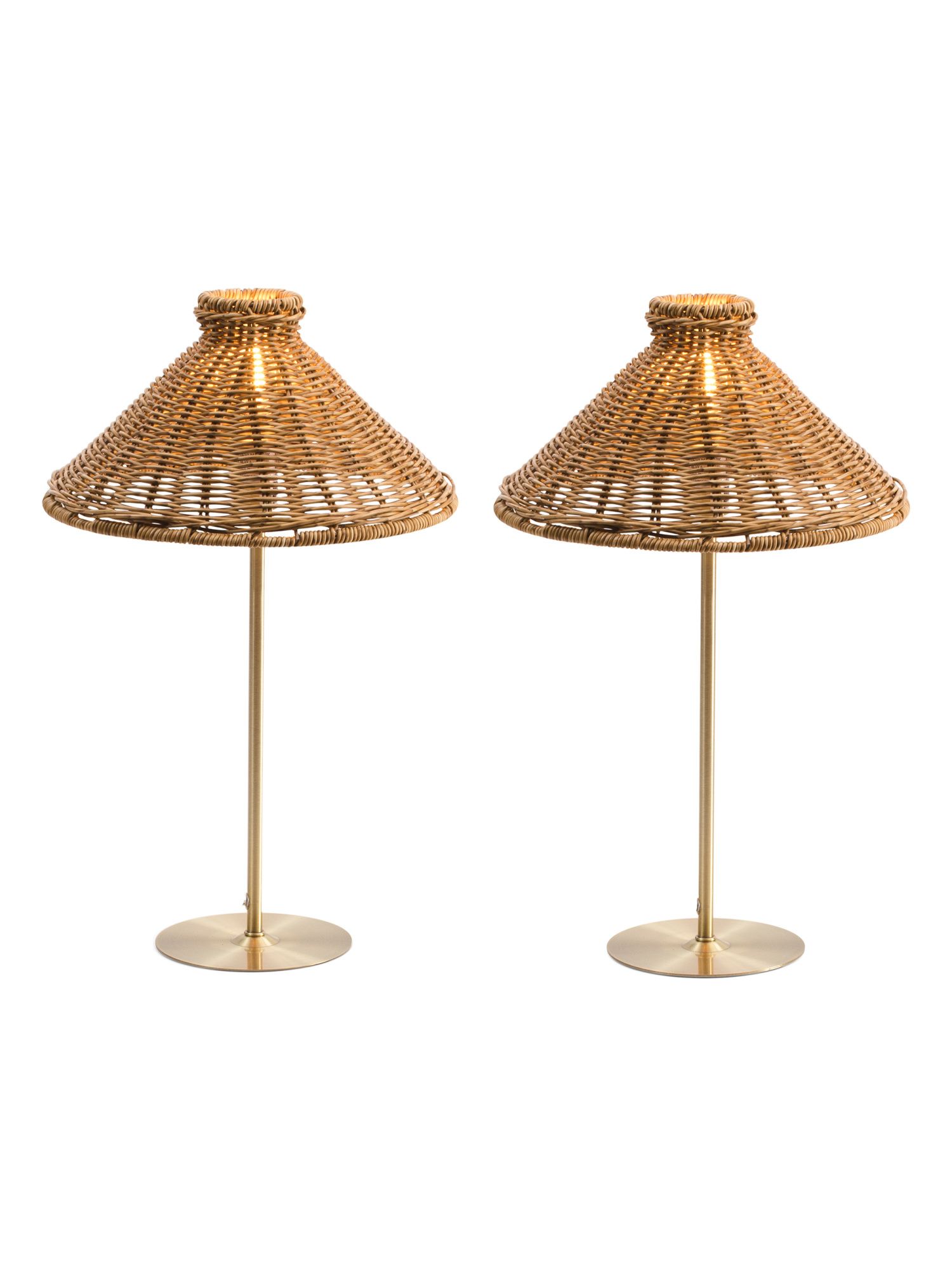 Wicker Cone Shamped Table Lamp | TJ Maxx