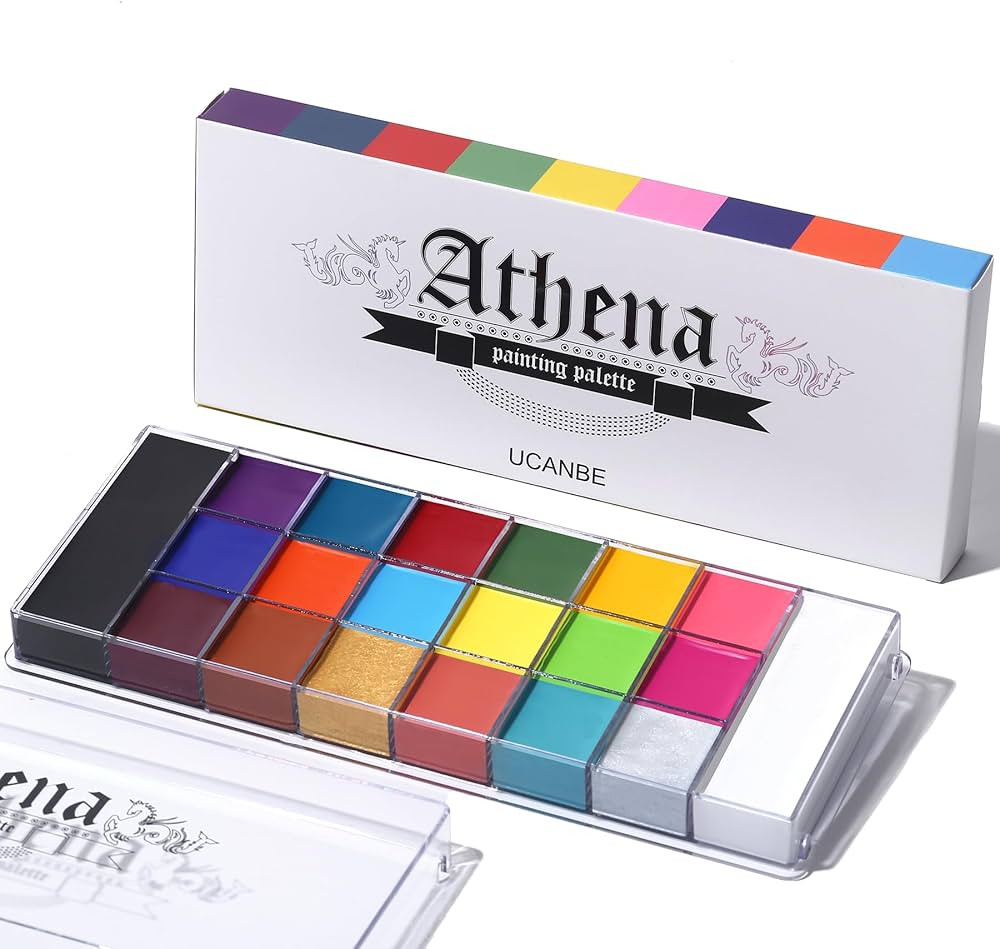 UCANBE Athena Face Body Paint Oil Palette, Professional Flash Non Toxic Safe Tattoo Halloween FX ... | Amazon (US)