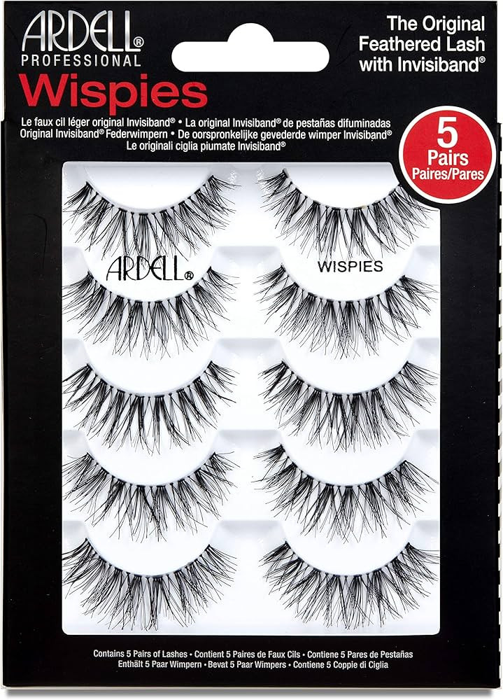 Ardell False Eyelashes Wispies Black, 1 pack (6 pairs of strip lashes per pack) | Amazon (US)