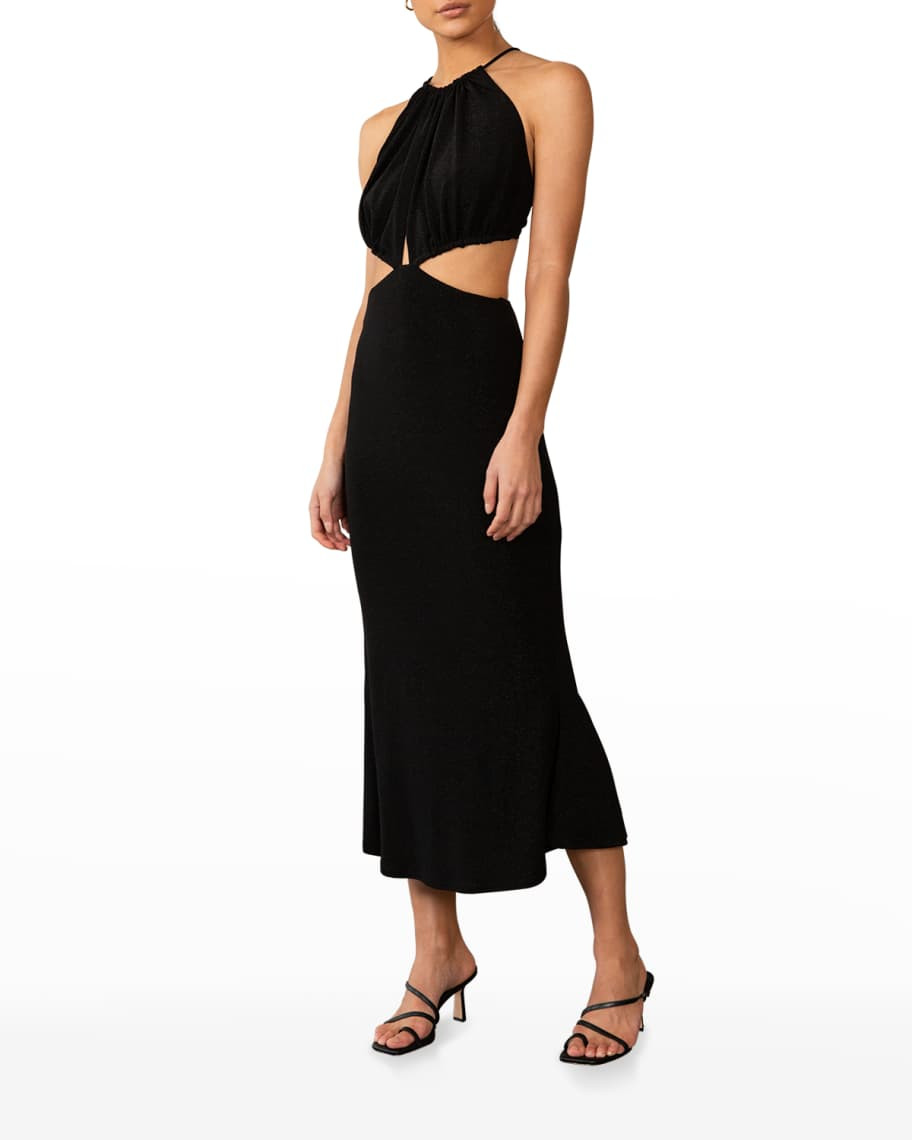 Misha Angel Cutout Midi Dress | Neiman Marcus