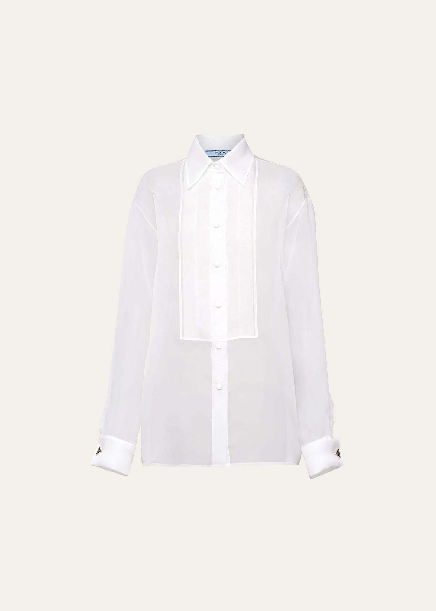 Sheer Organza Pleated Blouse | Bergdorf Goodman