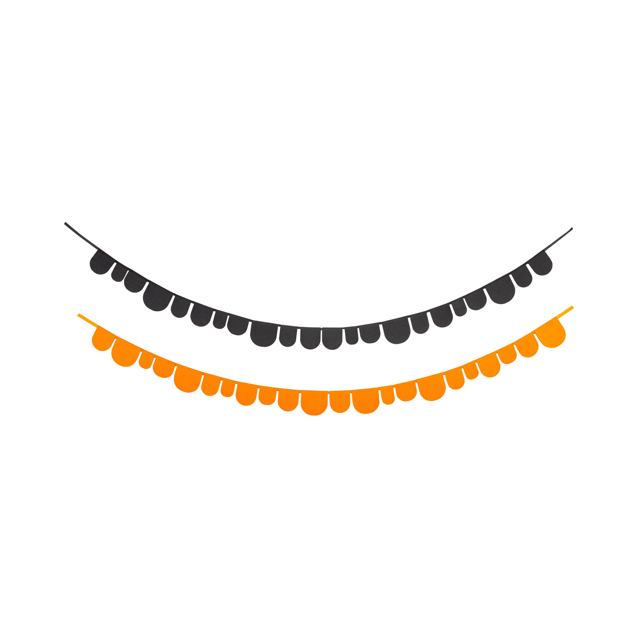 Orange & Black Scalloped Felt Banner Set | My Mind's Eye