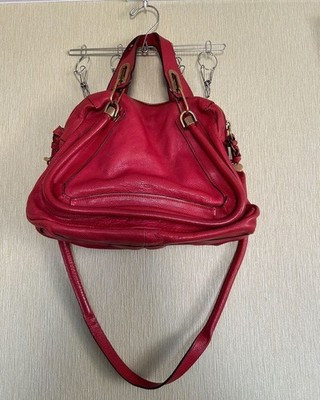 Authenticity GuaranteeChloe Paraty Vintage Hand bag Italy Red Leather Used Women From Japan | eBay AU