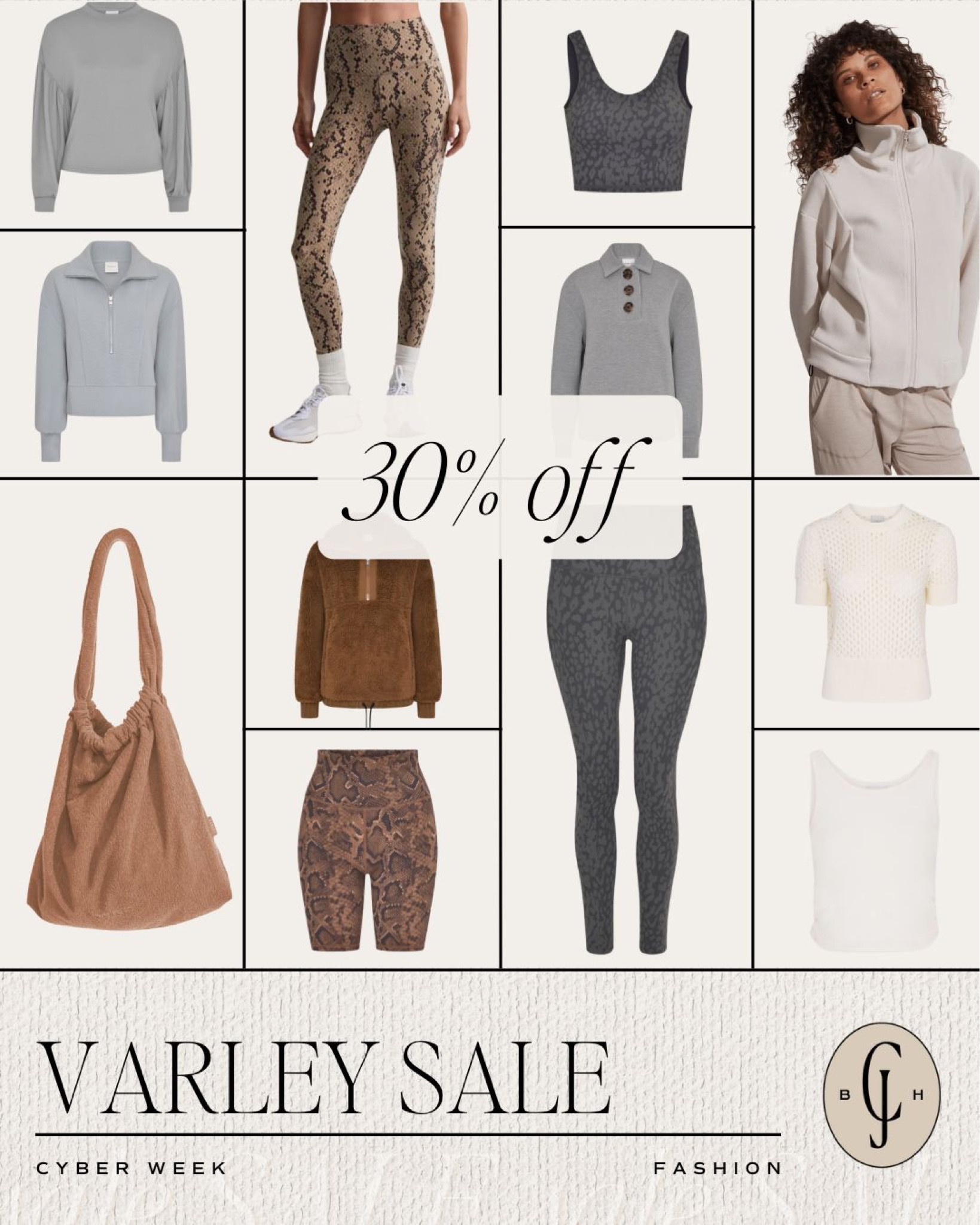 Cyber Week at Varley - 30% off select styles. One of my favorite brands Leggings, half zip, bike shorts, gym bag, tops. Cella Jane

#LTKCyberweek #LTKsalealert #LTKfit