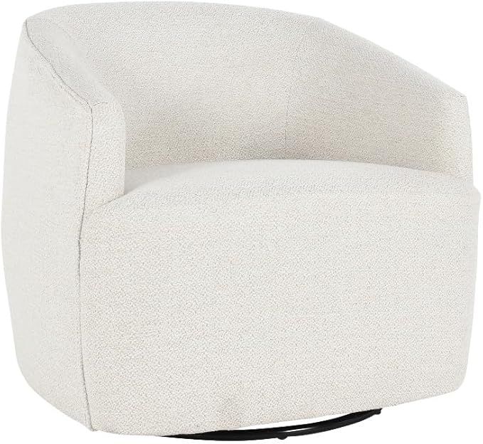 Kosas Home Lynn Upholstered Modern Fabric Swivel Chair in Oatmeal Cream | Amazon (US)