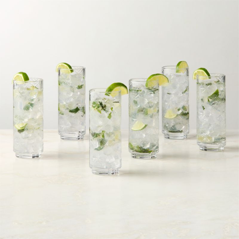 Herald Clear Highball Glasses Set of 6 + Reviews | CB2 | CB2