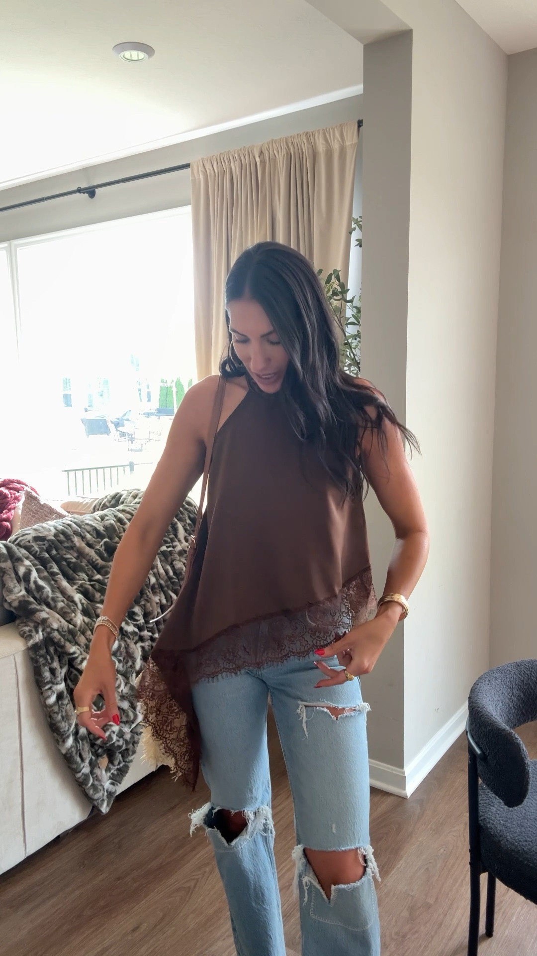Amazon top size small
Jeans size 26 long in light wash destroy

#LTKootd #LTKgrwm #LTKmomlife