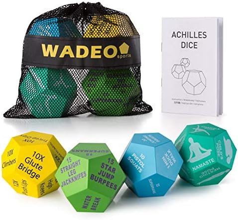 WADEO Exercise Dice, 4pcs Workout Dice for Home Gym, Body Weight Workout, Strength Training, Cardio, | Amazon (US)