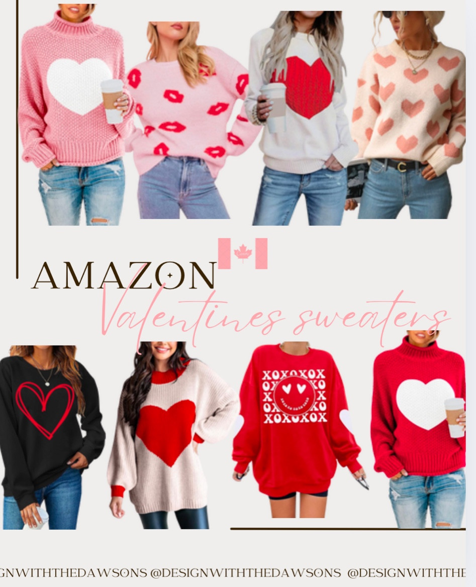 Amazon Canada Valentines Day Women’s Sweaters 


Pink sweater, red sweater, heart pattern sweater, kiss sweater, lips sweater, womens sweater, seasonal, Valentine’s Day 

#LTKSeasonal #LTKMostLoved #LTKbeauty



#LTKgiftguide #LTKstyletip #LTKcanada