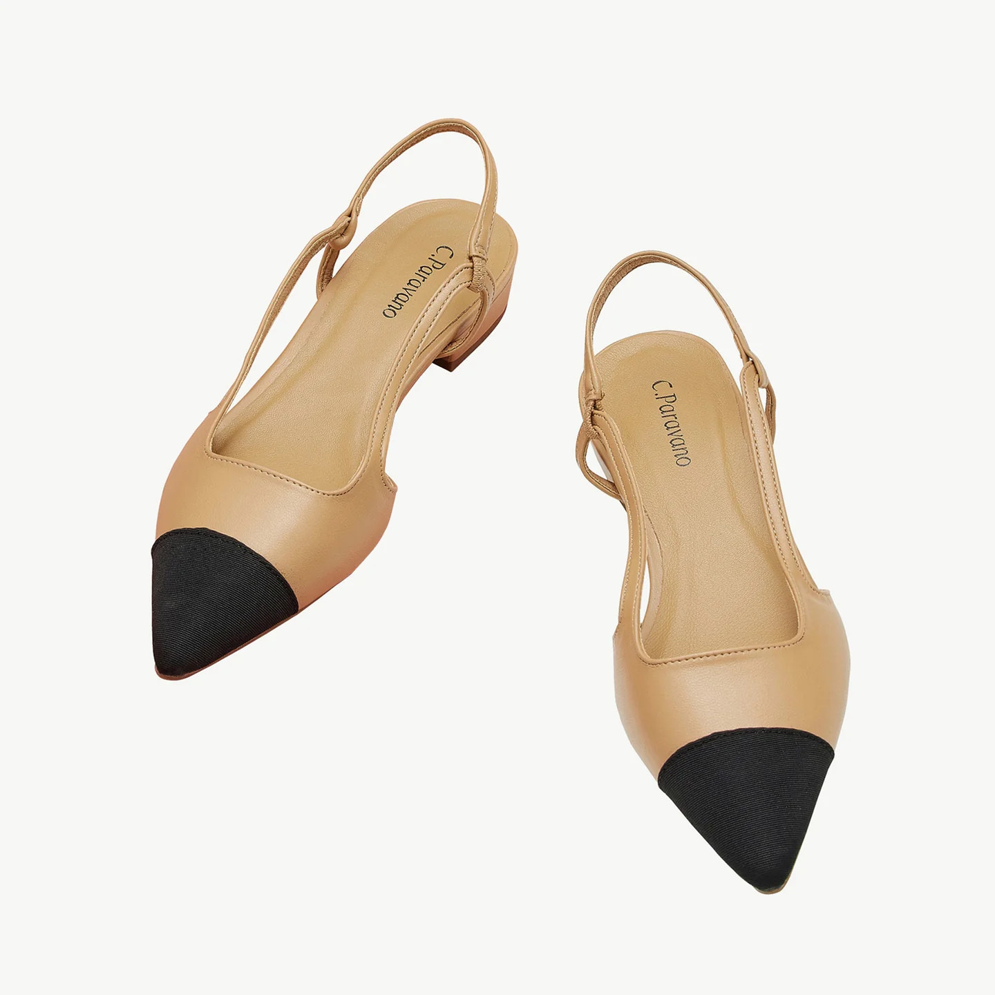 Elegant Pointe Toe Slingback Flats | C.Paravano | cparavano