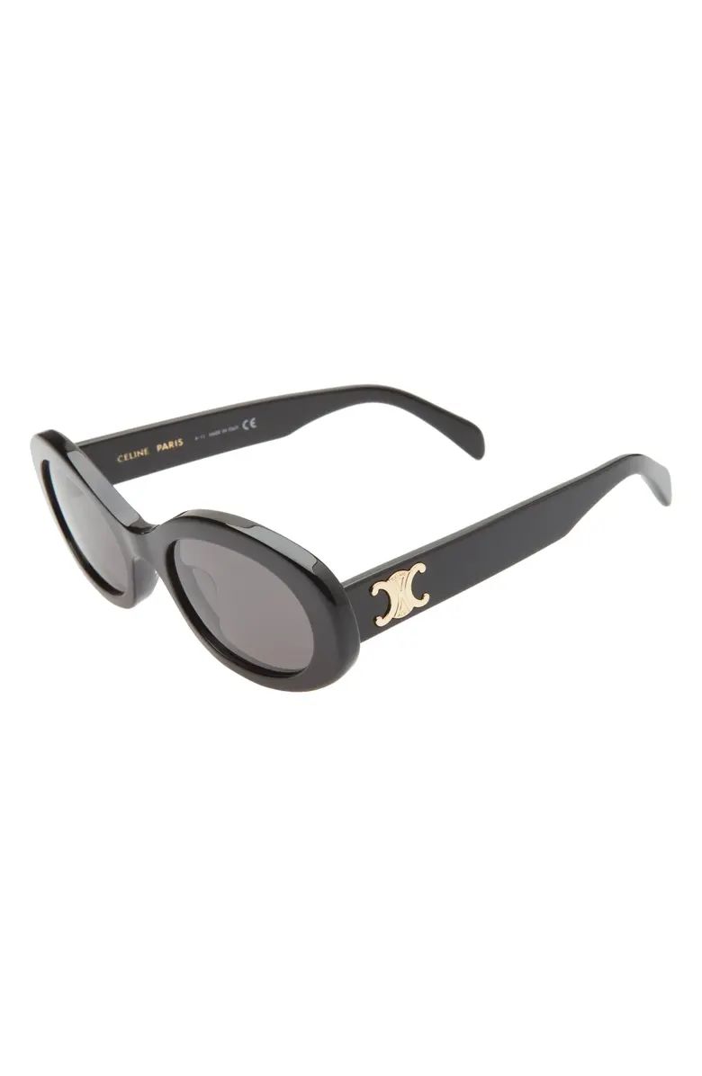 CELINE Triomphe 52mm Oval Sunglasses | Nordstrom | Nordstrom