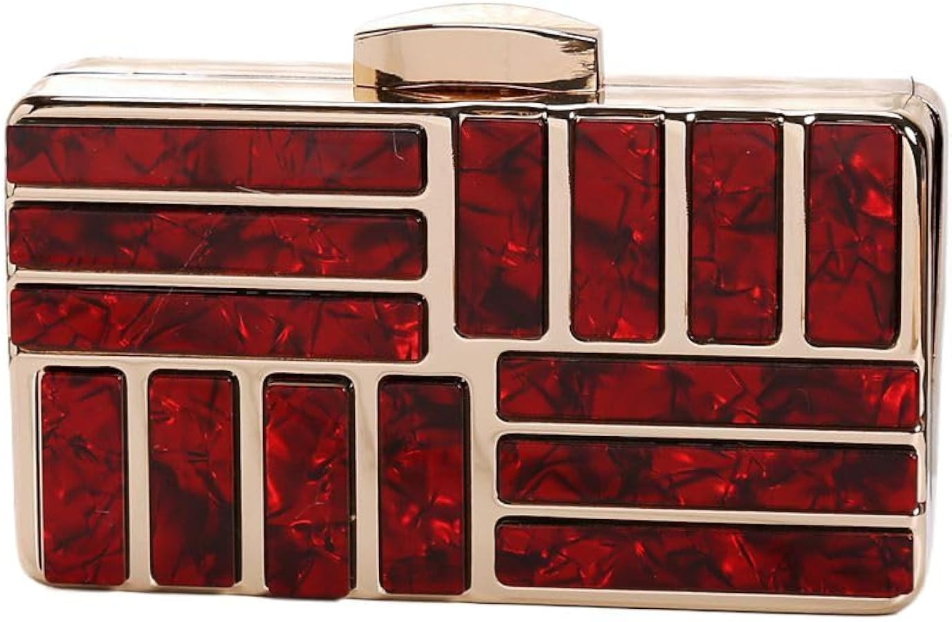 Women Acrylic Clutch Handbag Luxury Shoulder bags Evening Purse with Detachable Chain for Wedding... | Amazon (US)