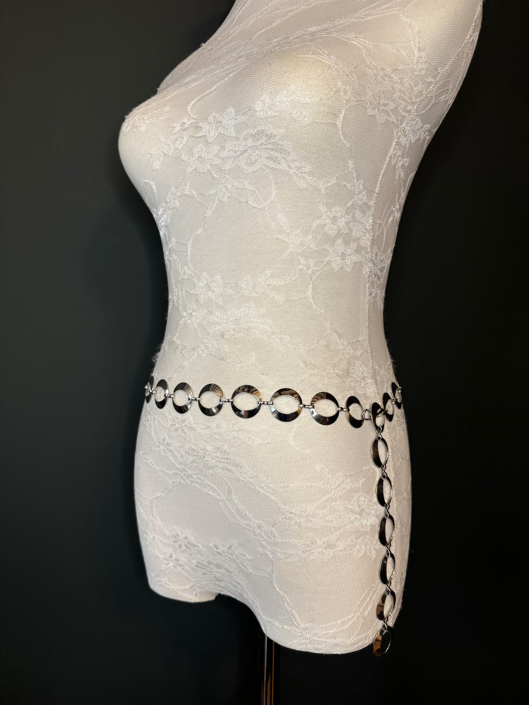 X-long Belt, Ring Belt, Chain Ring Belt, Silver Belt, Metal Ring Belt, Handmade, Fashion Belt, Ac... | Etsy (US)