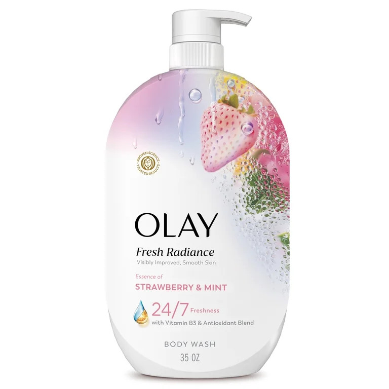 Olay Fresh Radiance Body Wash with Essence of Strawberry and Mint, Vitamin B3 and Antioxidant Ble... | Walmart (US)
