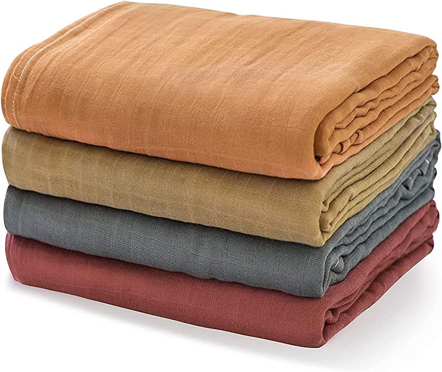 Momcozy Muslin Swaddle Blankets for Baby Boys & Girls, 4-Pack Breathable and Skin-Friendly Soft S... | Amazon (US)