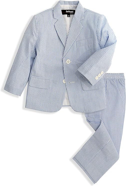Boys Seersucker 2 Button Suit Set | Amazon (US)