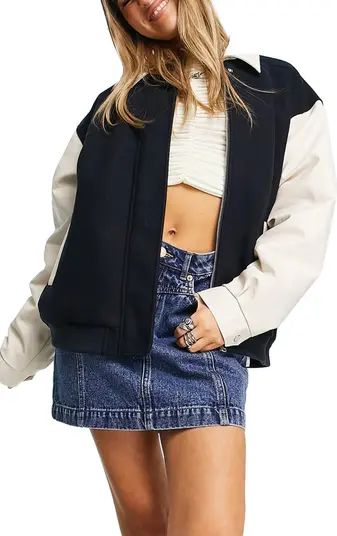 Vibes Oversize Varsity Jacket | Nordstrom