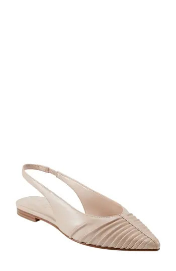 Marc Fisher LTD Dalatee Slingback Pointed Toe Flat in Light Natural at Nordstrom Rack, Size 5.5 | Nordstrom Rack