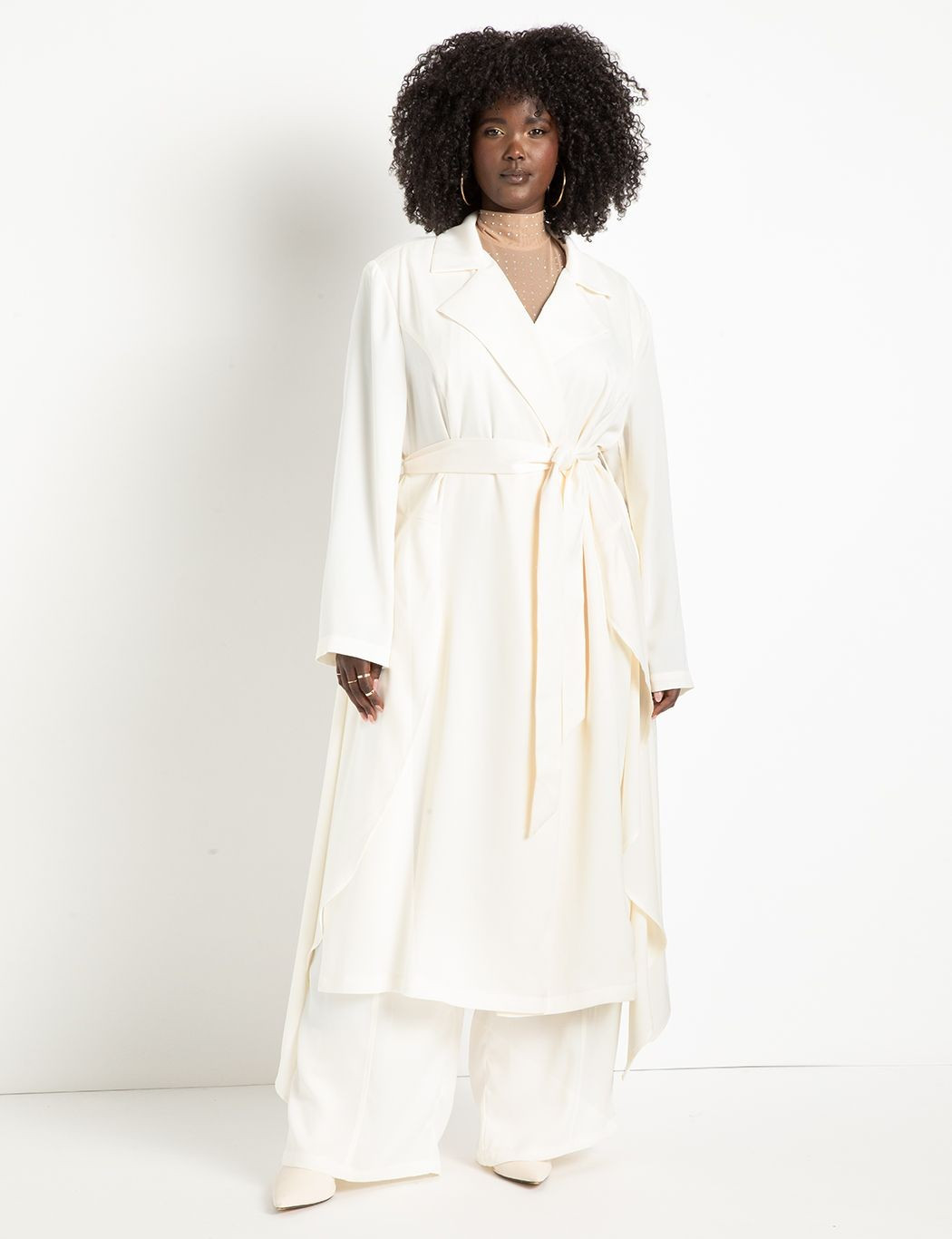 Satin Trench Coat | Women's Plus Size Coats + Jackets | ELOQUII | Eloquii