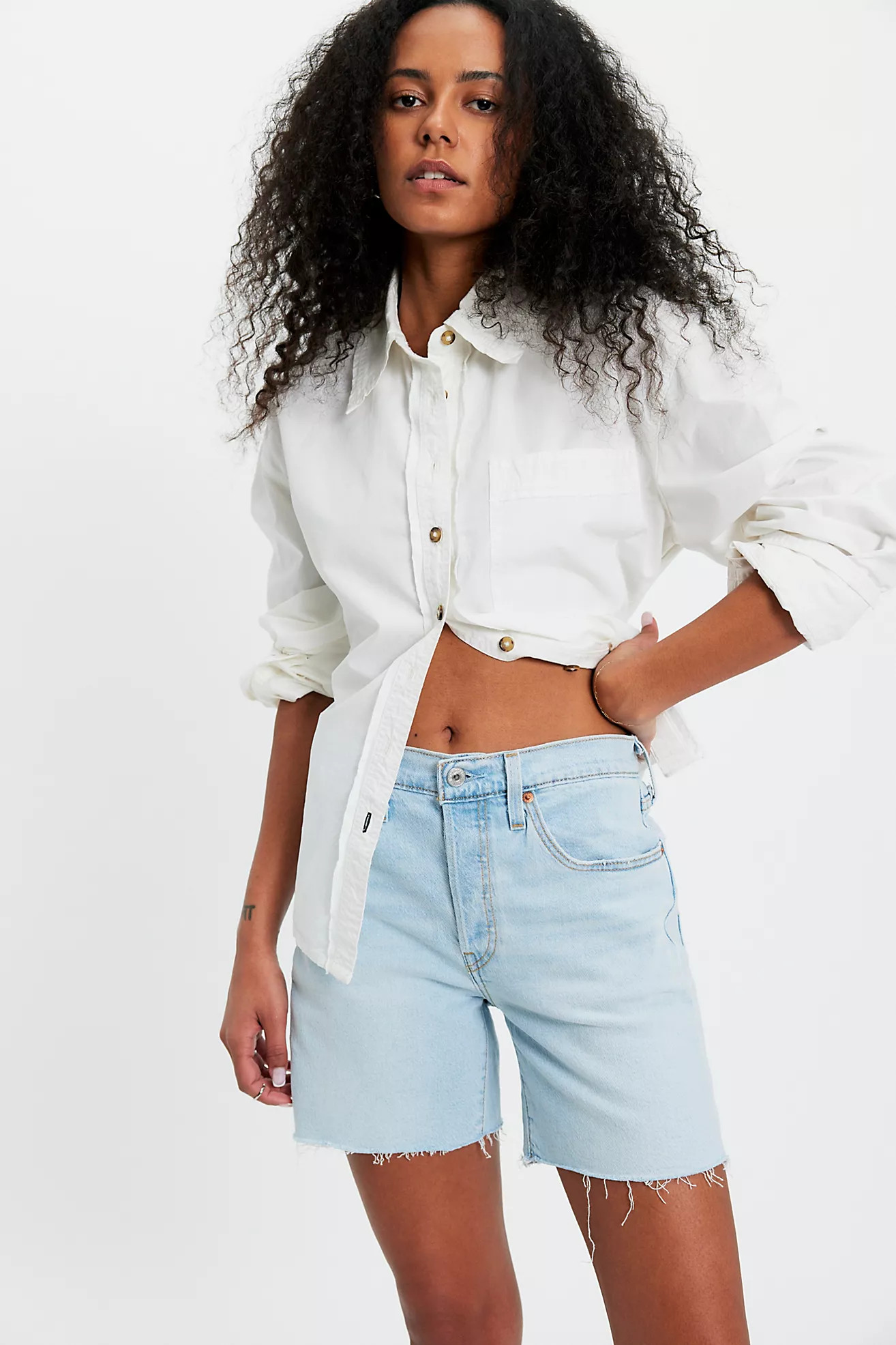 Levi's 501 Mid-Thigh Lightweight Denim Shorts | Free People (Global - UK&FR Excluded)