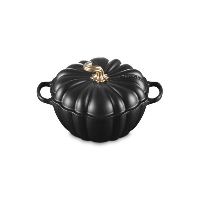 Le Creuset Enameled Cast Iron Pumpkin Cocotte, 4 Qt. - Licorice | Wayfair North America