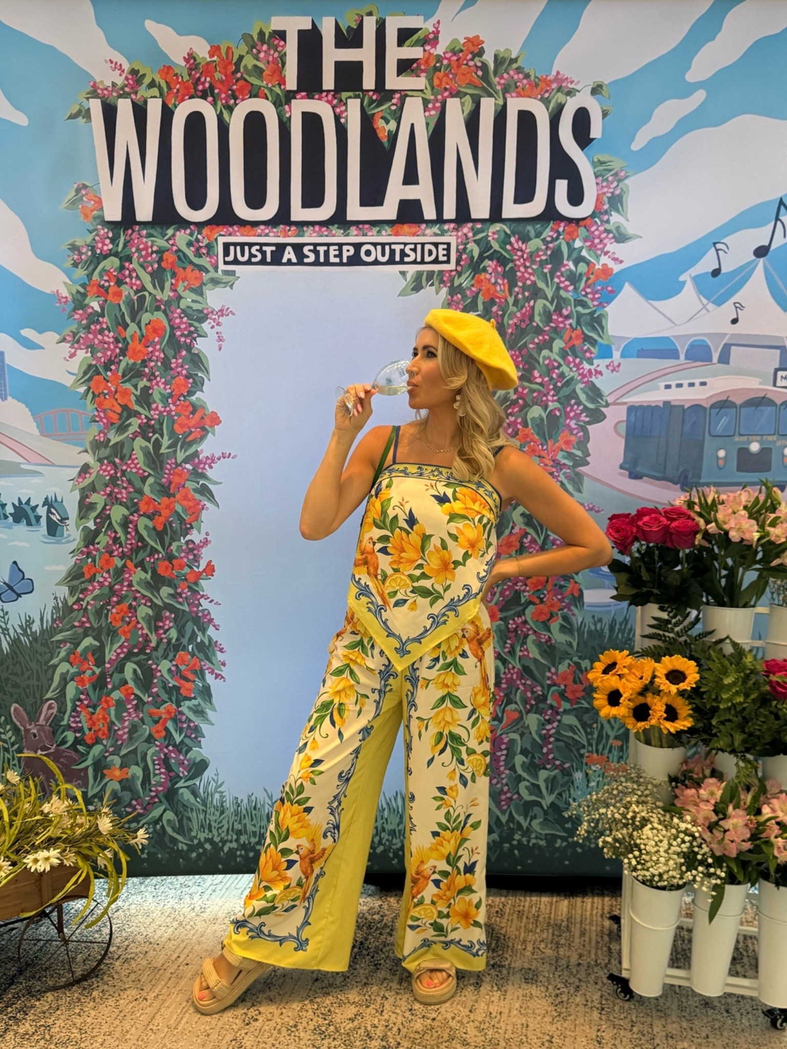 Channeling Emily in Paris for The Woodlands Food & Wine Week. My yellow & blue floral set is less than $20!

#LTKootd
