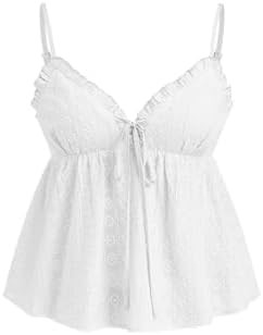CIDER Women's Floral Babydoll Tops V Neck Sleeveless Going Out Tops Cotton Cute Summer Beach Vaca... | Amazon (US)