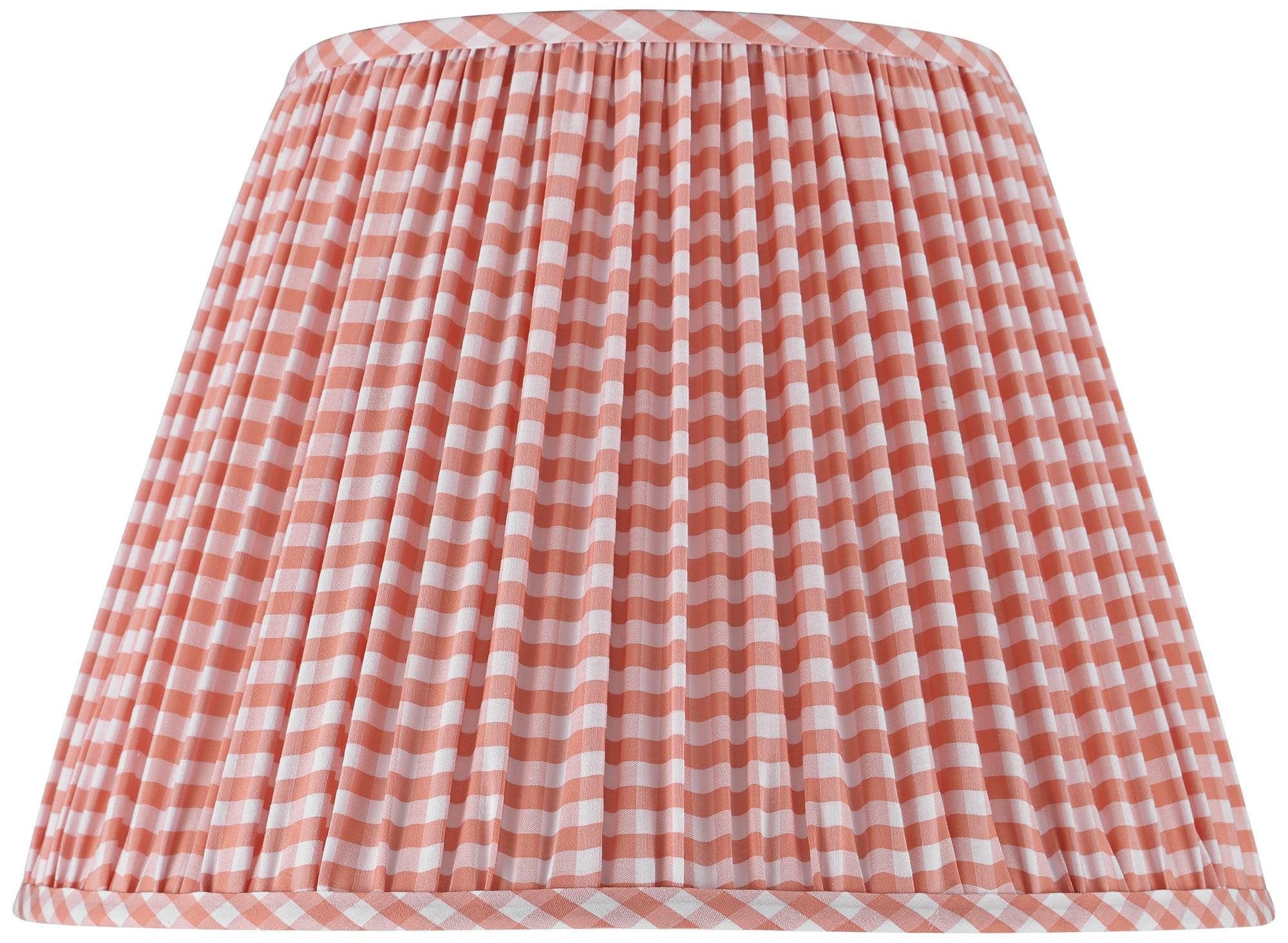 Springcrest Gingham Pink Plaid Pleated Cotton Cottage Core Empire Shade (9x16x11) - Springcrest | Amazon (US)