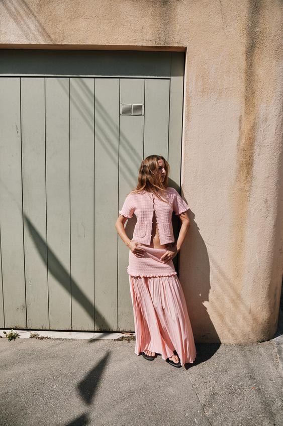 COMBINED KNIT SKIRT | Zara US