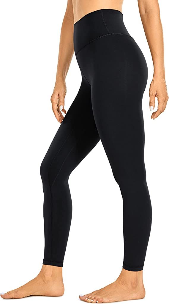 CRZ YOGA Womens Brushed Naked Feeling Workout Leggings 25" / 28"- High Waisted Gym Compression Tu... | Amazon (US)