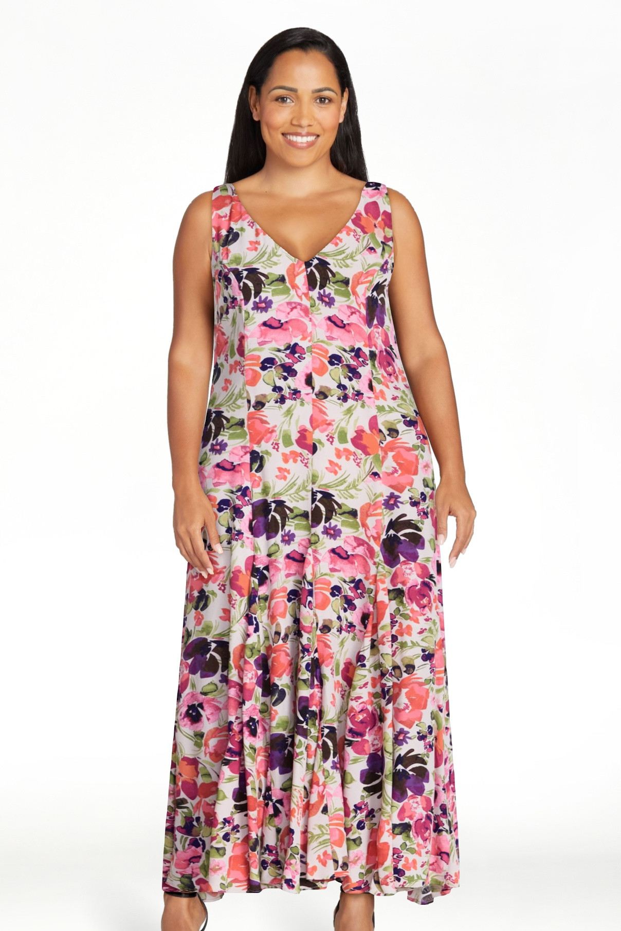 Scoop Women's and Women's Plus Maxi Godet Dress, Sizes 0-26W | Walmart (US)
