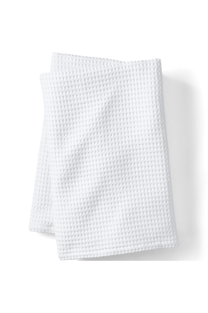 Cotton Waffle Weave Blanket - Lands' End - White - K | Lands' End (US)
