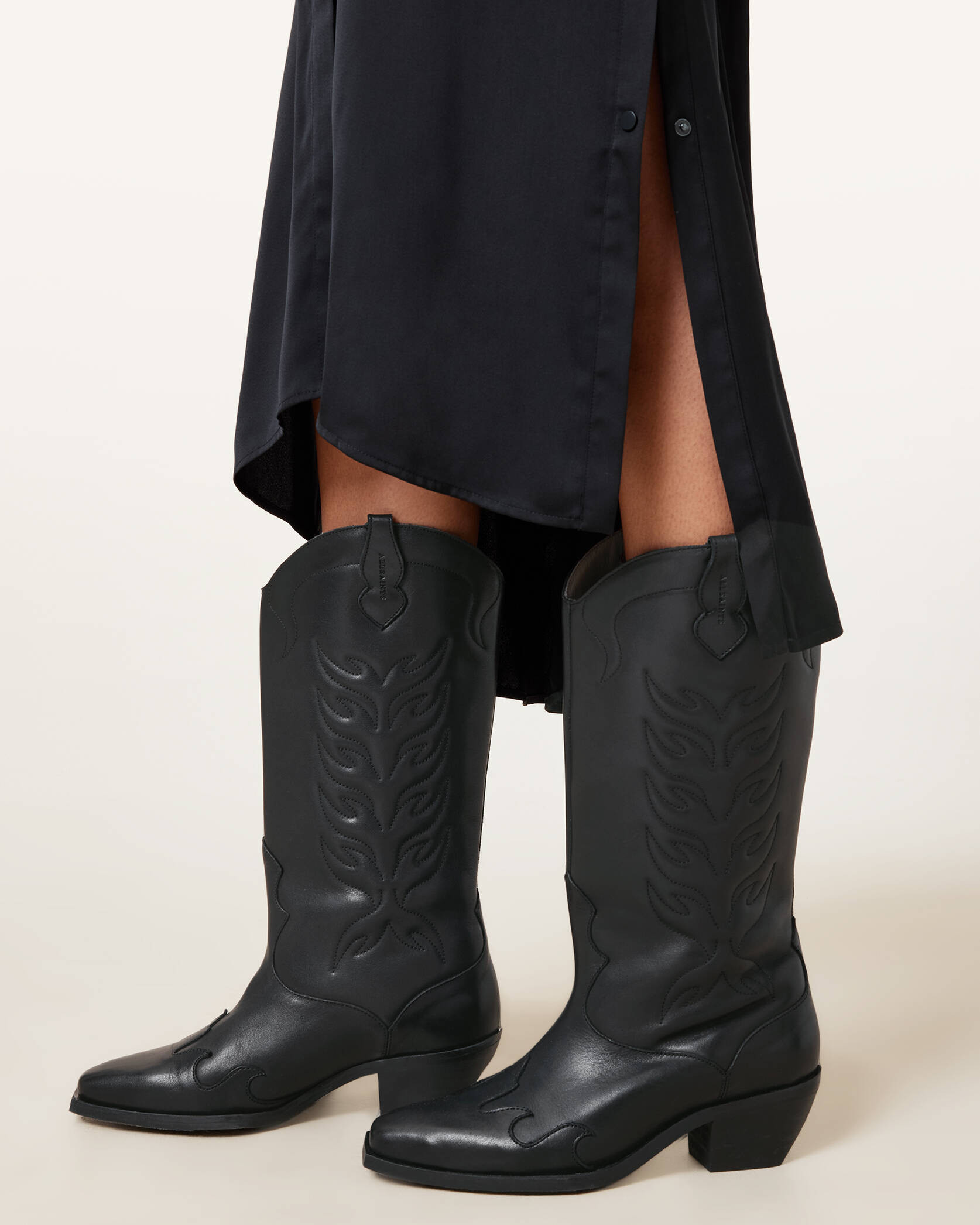 Dolly Western Leather Boots | AllSaints UK