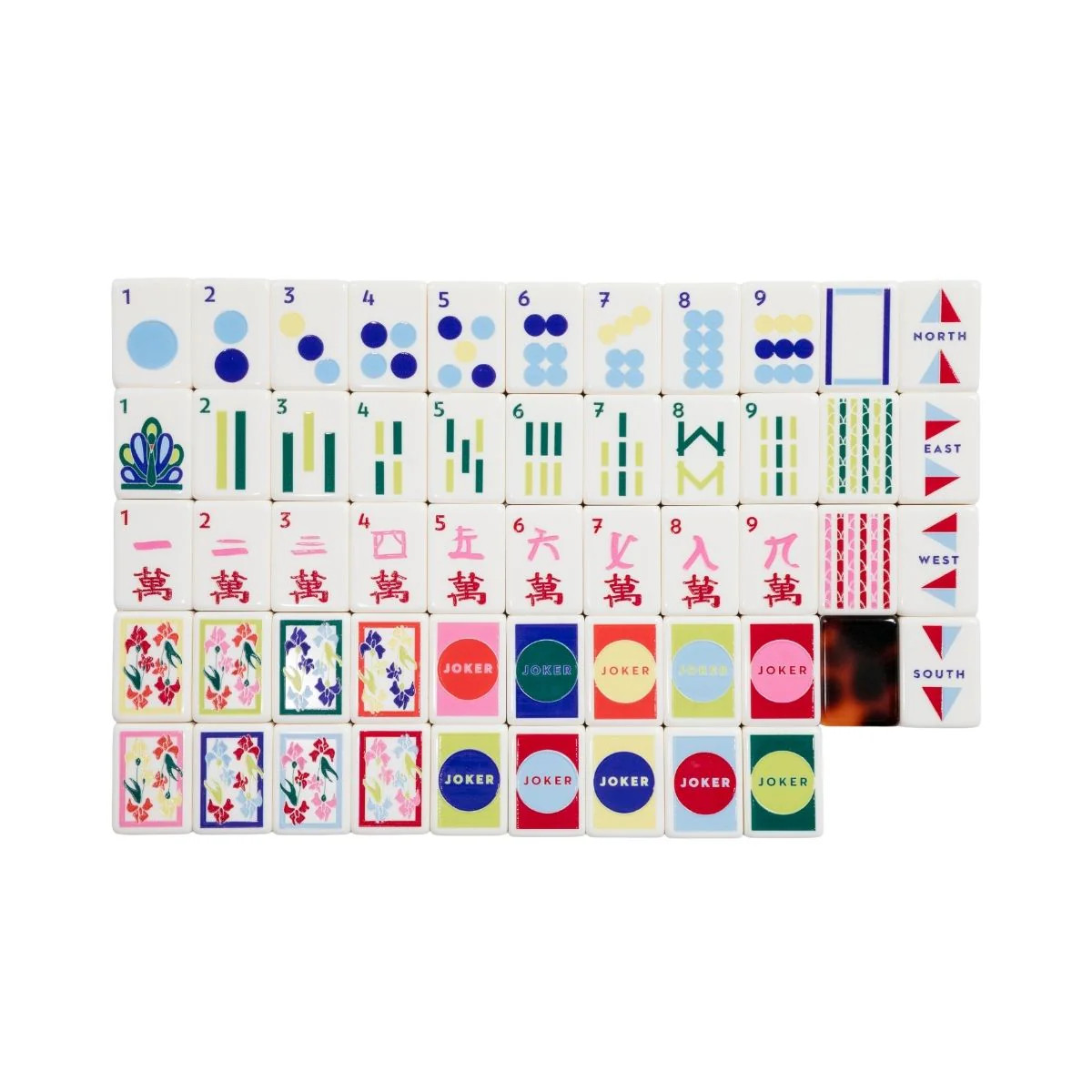 Mahjong Tile Set in Tortoise & Cream | Mod Collection, Minimal & Retro | The Mahjong House