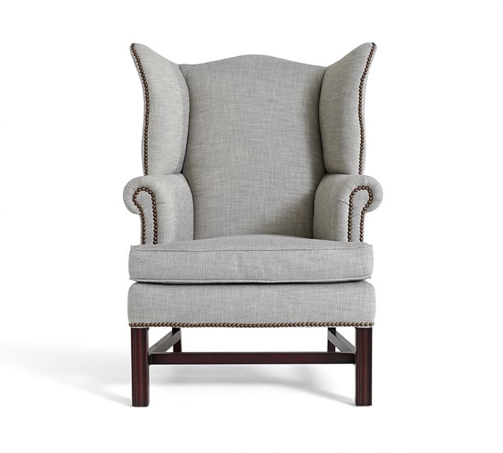 Thatcher Upholstered Wingback Chair | Pottery Barn (US)