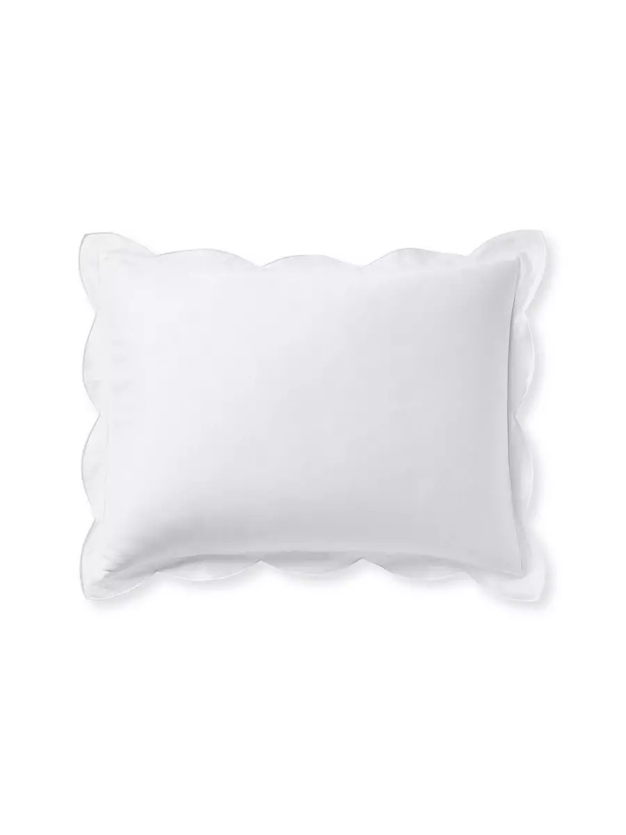 Scallop Sateen Sham | Serena and Lily