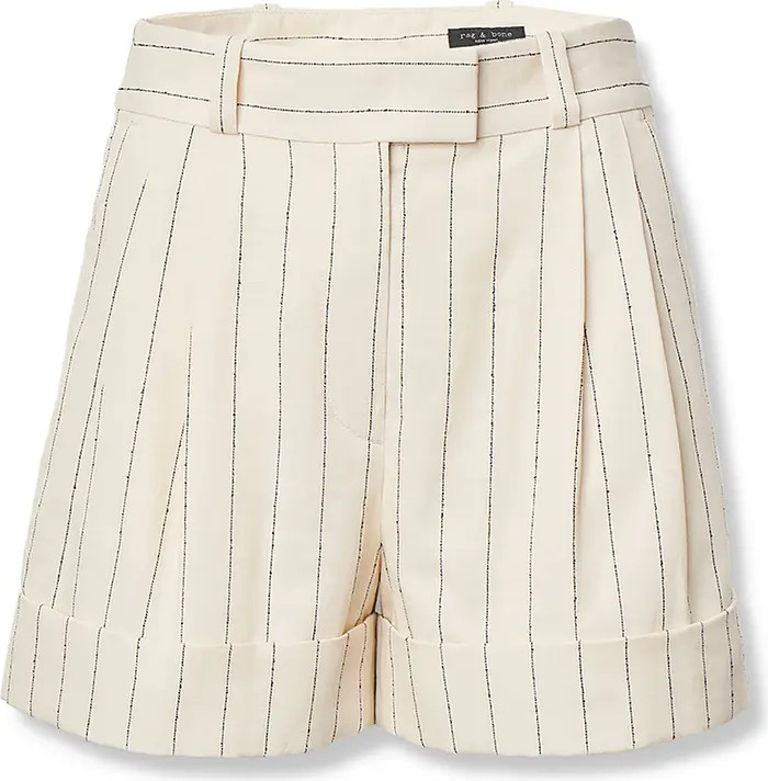 Neila Pleated Stripe Shorts | Nordstrom