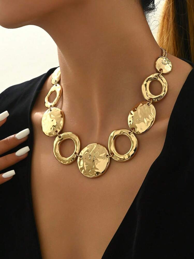 1pc European Stylish Exaggerated Minimalist Geometric Necklace | SHEIN