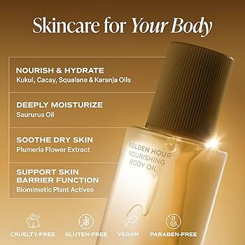 Saltair Body Oil. Luxurious Golden Hour After Shower and Bath Oil Moisturizer for Women and Men. ... | Amazon (US)