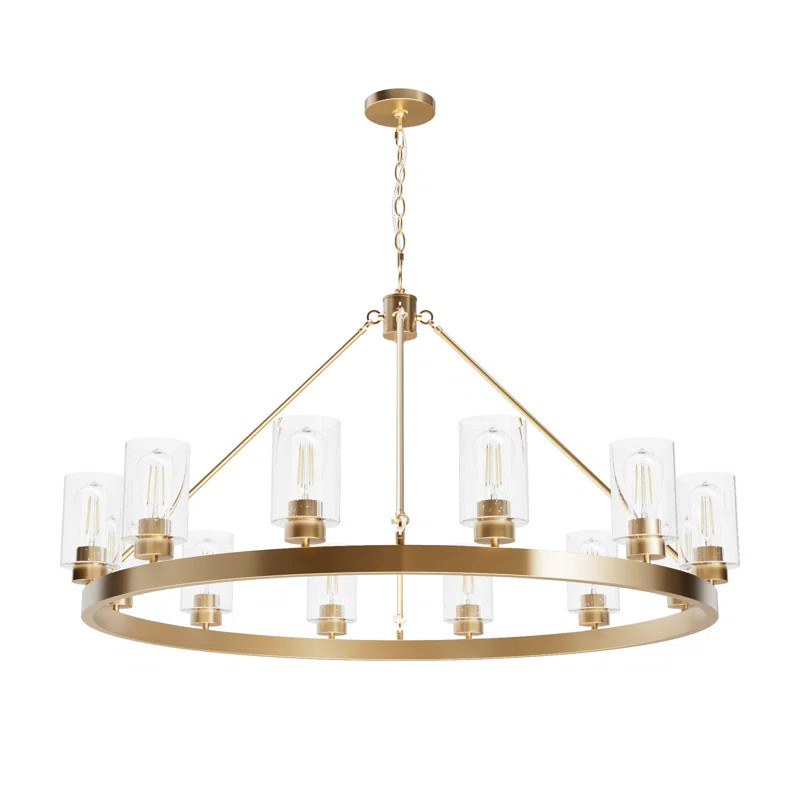 Hartland 12 - Light Wagon Wheel Chandelier | Wayfair North America