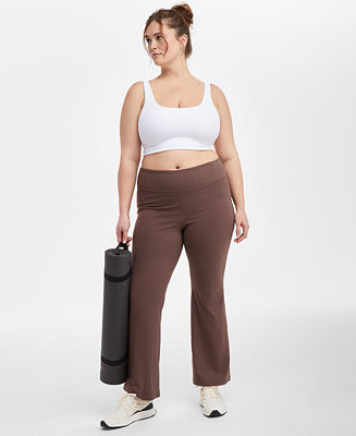 ID Ideology Plus Size High Rise Flared Leggings, Created for Macy's - Macy's | Macy's